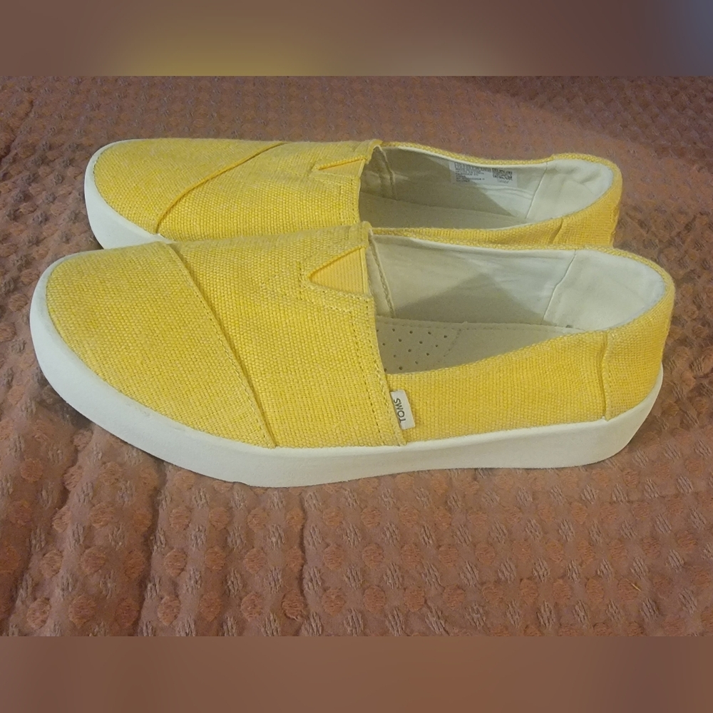 Yellow TOMS Slip-On Canvas Shoes